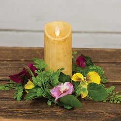 Moving Flame Timer Pillar - 2.5" x 6" - Burnt Ivory