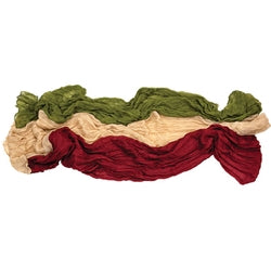 Sage Tan & Burgundy Cheesecloth Bunting - 50x108