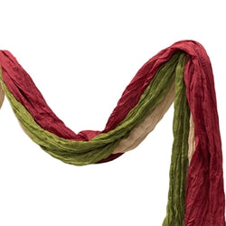 Sage Tan & Burgundy Cheesecloth Bunting - 50x108