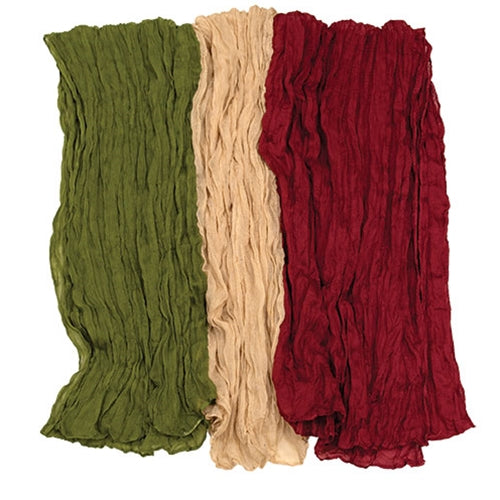 Sage Tan & Burgundy Cheesecloth Bunting - 50x108