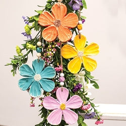 Colorful Wooden Daisy Ornament - 4 Asstd.