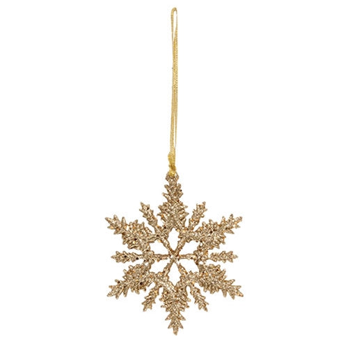 Champagne Sparkle Snowflake Ornament