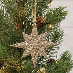 Champagne Sparkle Star Ornament