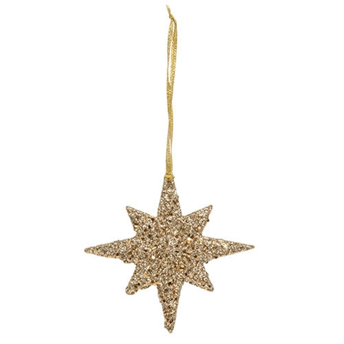 Champagne Sparkle Star Ornament