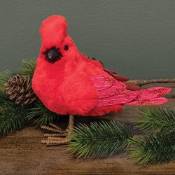 Glittered Standing Cardinal - 6"H