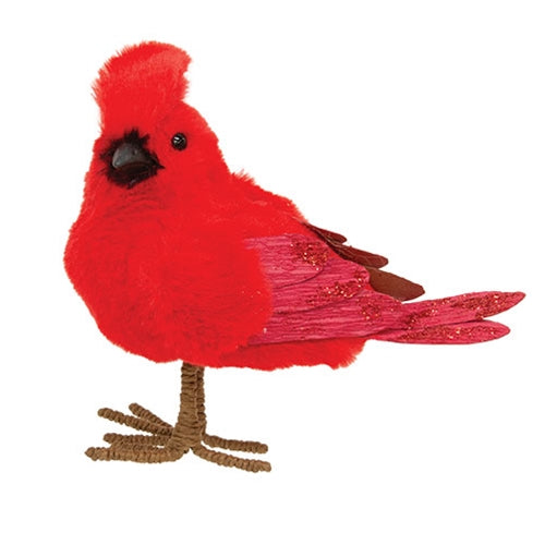 Glittered Standing Cardinal - 5"H