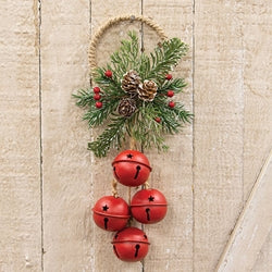 Red Christmas Bells Door Hanger