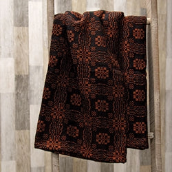 Pumpkin & Black Gettysburg Throw