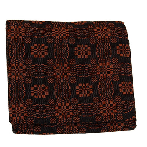 Pumpkin & Black Gettysburg Throw