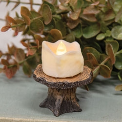 6/Set - Resin Tree Stump Tealight Stands