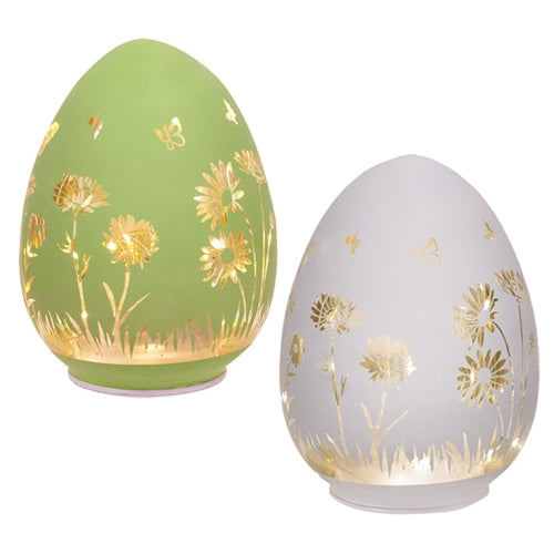 Spinning Glass LED Spring Egg - 2 Asstd.