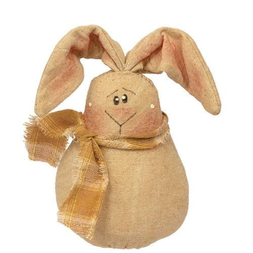 Mini Roly Poly Sitting Bunny Doll - 8"H
