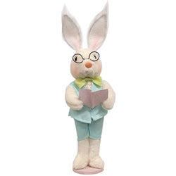 Standing Spring Floral & Eggs Bunny - 16"H - 2 Asstd.