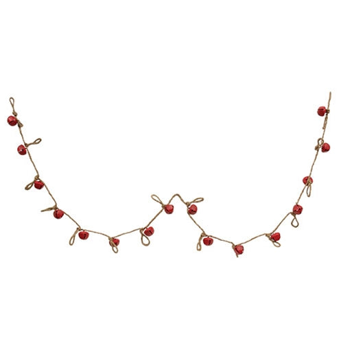 Joyful Red Jingle Bell Garland - 5Ft.