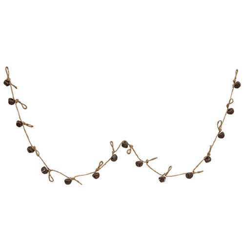 Joyful Rusty Jingle Bell Garland - 5Ft.
