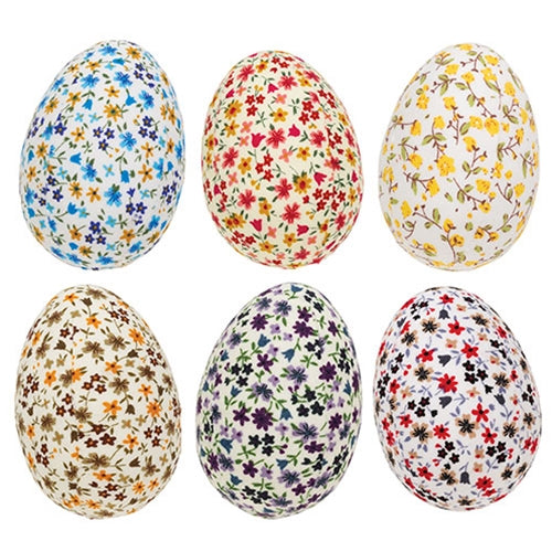 6/Set - Floral Fabric Eggs