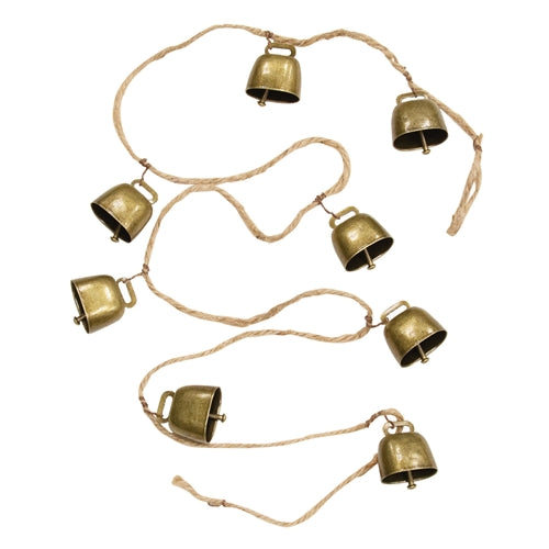 Golden Cowbells Garland - 5 Ft.