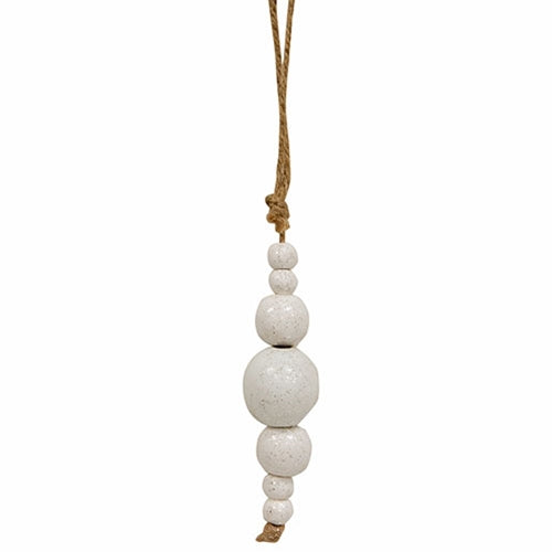 Small Glittered White Wood Icicle Ornament