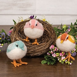 Felt Standing Spring Bird - 3 Asstd.