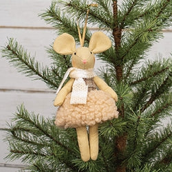 Pink Dress Mouse Ornament