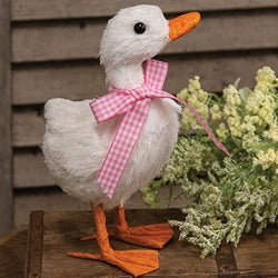 White Sisal Duck - 6.5"H