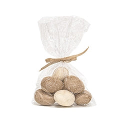 9/Set Natural & Ivory Burlap Eggs