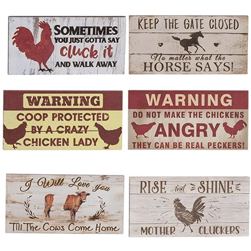 Funny Farm Magnet - 6 Asstd.