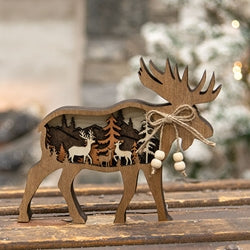 Moose Forest Scene Sitter