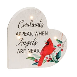 Cardinal Heart Sitter w/LED Lights 2 Asstd.
