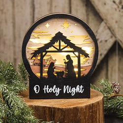 Nativity Scene Sitter w/LED Lights