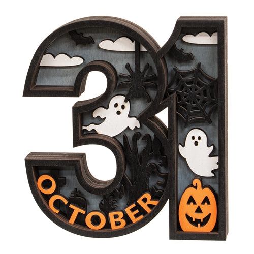 October 31st Halloween Scene Sitter
