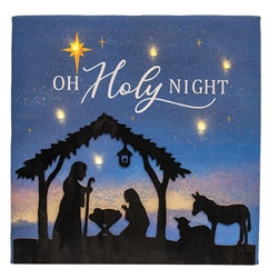 Nativity Scene Lighted Canvas - 2 Asstd