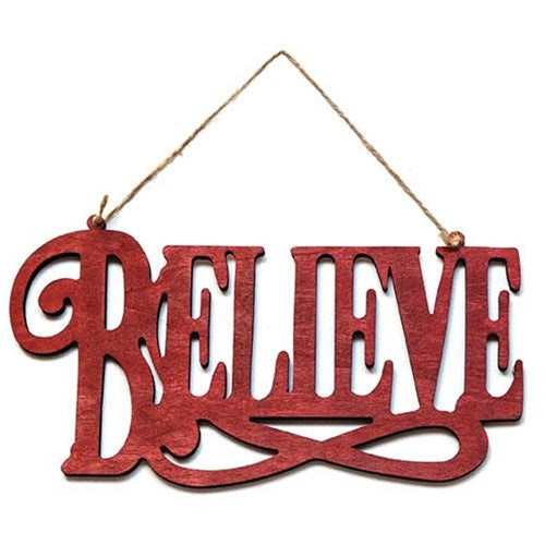 Script BELIEVE Hanger – Primitive Renditions