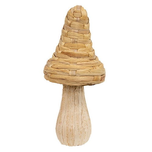 Woven Seagrass Mushroom 12.5"H