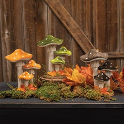 Velvet Mushroom Sitter 3 Asstd.