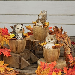 Fall Woodland Animal Sitter 3 Asstd.