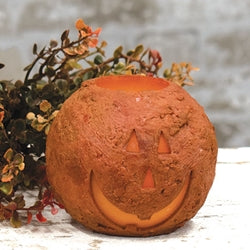 Jack O Lantern Round LED Cake Candle 4" x 3.5"