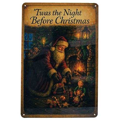 The Night Before Christmas Metal Sign - 8x12