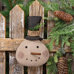 Stuffed Stiffened Believe Top Hat Snowman Hanger