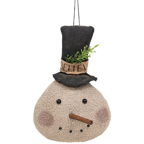 Stuffed Stiffened Believe Top Hat Snowman Hanger