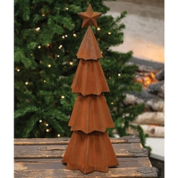 Rusted Metal Christmas Tree - 18"H
