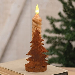 Rusty Christmas Tree Taper Holder - 4.5"