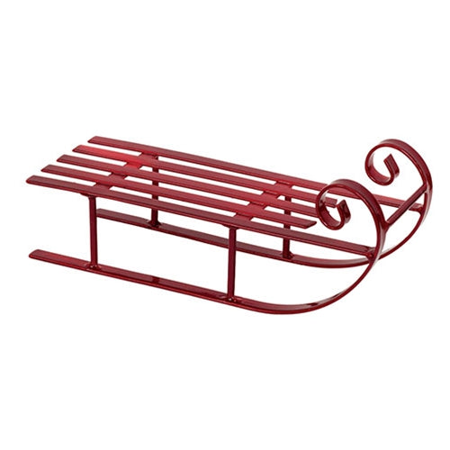 Red Metal Sled - 8.5"L