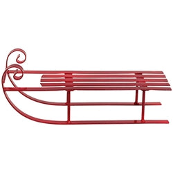 Red Metal Sled - 12.75"L