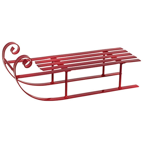 Red Metal Sled - 12.75"L