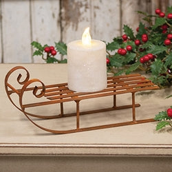 Rusty Metal Sled - 8.5"L