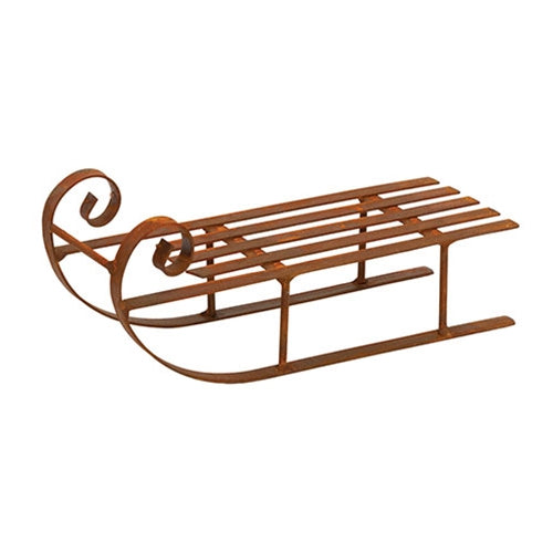 Rusty Metal Sled - 8.5"L