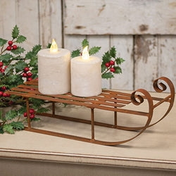 Rusty Metal Sled - 12.75"L