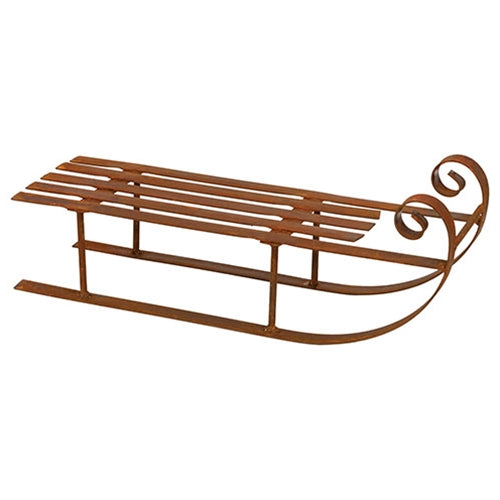 Rusty Metal Sled - 12.75"L