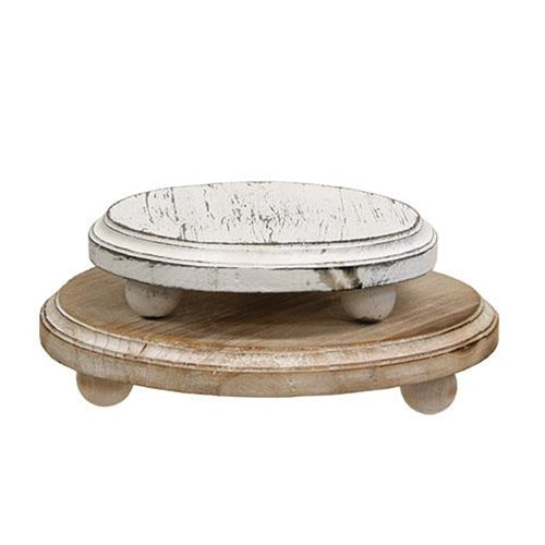 2/Set Distressed Whitewashed Wooden Risers